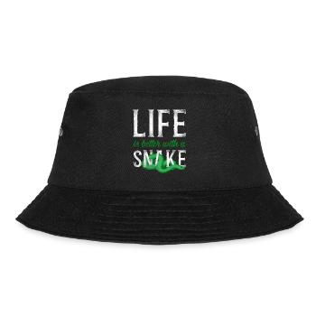 Snake Serpent Vintage Life Is - Bucket Hat - black - Front - Lela (165cm)