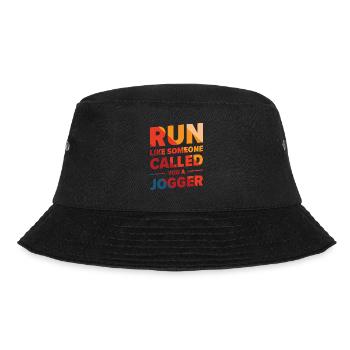 Jogger Läufer Marathon Joggen Langlauf - Bucket Hat - Schwarz - Vorne - Lela (165cm)
