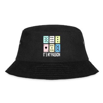 Card Game Poker Board Game Strategy Gift - Bucket Hat - black - Front - Lela (165cm)