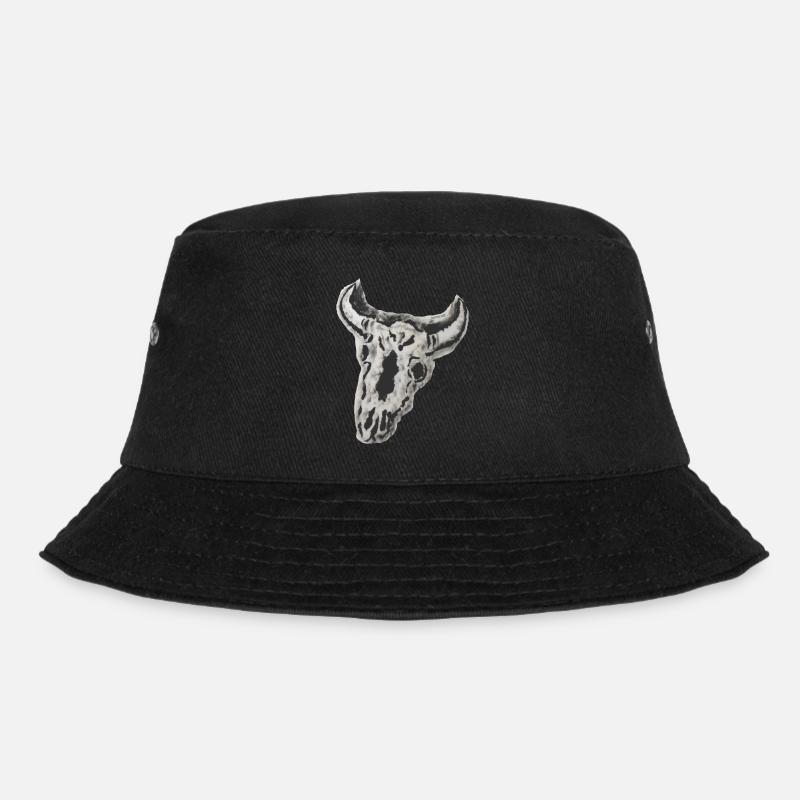 TOMZOFF Bull Skull - Bucket Hat - Schwarz