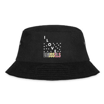I love the city of Brussels Belgium gift idea - Bucket Hat - black - Front - Lela (165cm)