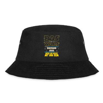 Das Wars Ehemann 2023 JGA Junggeselle Bräutigam - Bucket Hat - Schwarz - Vorne - Lela (165cm)