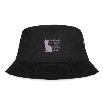 Katze immer du selbst außer du kannst Katze sein - Bucket Hat - Schwarz - Vorne - Lela (165cm)