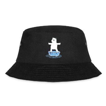 Yoga Polar Bear - Bucket Hat - black - Front - Lela (165cm)