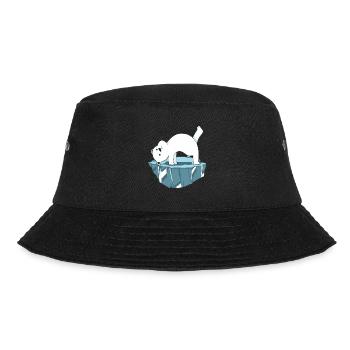 Yoga Polar Bear - Bucket Hat - black - Front - Lela (165cm)