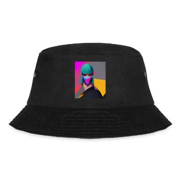 Woman with mask - Bucket Hat - black - Front - Lela (165cm)
