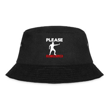 Please Don't come Closer - Bucket Hat - Schwarz - Vorne - Lela (165cm)