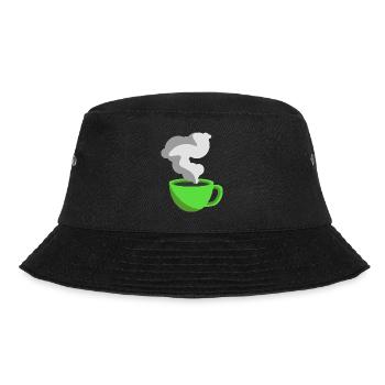 Coffee Mug Illustration Minimalist Design - Bucket Hat - black - Front - Lela (165cm)