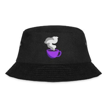 Coffee Illustration Minimalist Sticker - Bucket Hat - black - Front - Lela (165cm)