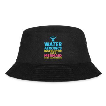 Wassergymnastik Instruktor Meerjungfrau Aquatische Fitness - Bucket Hat - Schwarz - Vorne - Lela (165cm)