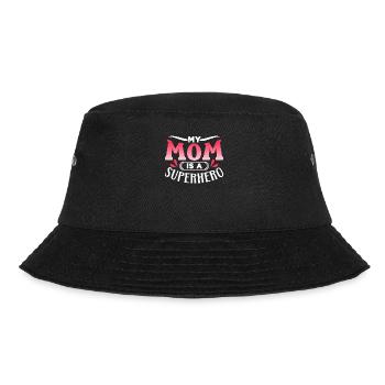 My mom is a real superhero mommy mom - Bucket Hat - black - Front - Lela (165cm)