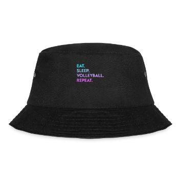 eat sleep volleyball repeat - Bucket Hat - Schwarz - Vorne - Lela (165cm)