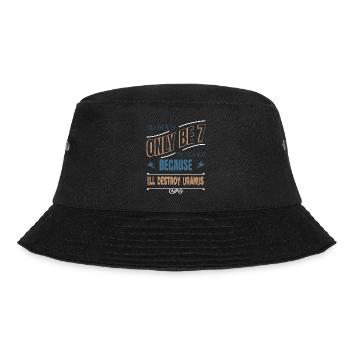 humor geek telescope present earth celestial - Bucket Hat - black - Front - Lela (165cm)