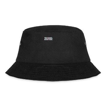 Techno Spruch - Bucket Hat - Schwarz - Vorne - Lela (165cm)