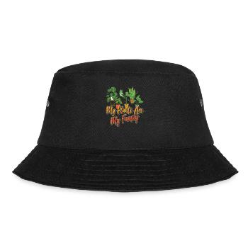 Meine Pflanzen Sind Meine Familie Garten Pflanze - Bucket Hat - Schwarz - Vorne - Lela (165cm)