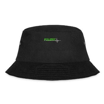 Polizist Herzschlag - Bucket Hat - Schwarz - Vorne - Lela (165cm)