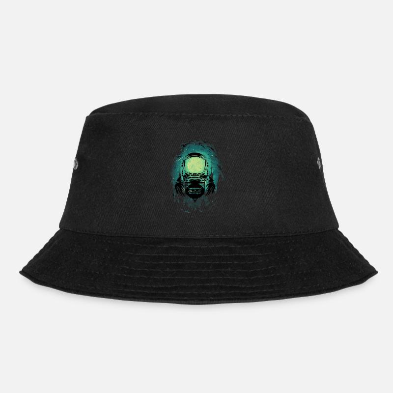 Astronaut Weltall - Bucket Hat - Schwarz