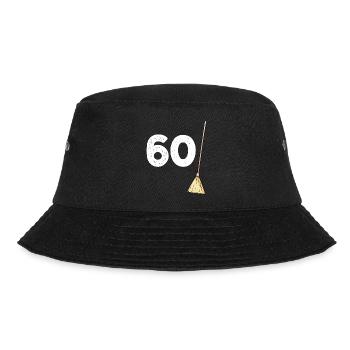 Geburtstag 60 Besen Humor Elternteil - Bucket Hat - Schwarz - Vorne - Lela (165cm)