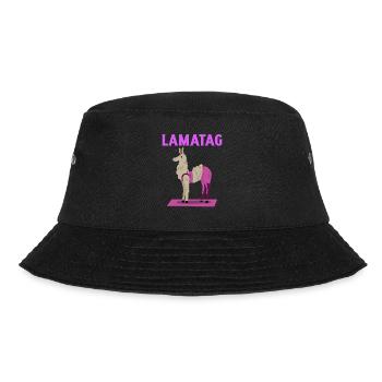 Lamatag Lama KamelKamel Buckel in der Sahara gift - Bucket Hat - Schwarz - Vorne - Lela (165cm)