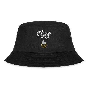 Chefkoch kochen Köchin lecker kochen Geschenkidee - Bucket Hat - Schwarz - Vorne - Lela (165cm)