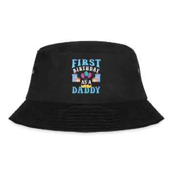 First Birthday As Daddy Father Papa Party - Bucket Hat - black - Front - Lela (165cm)