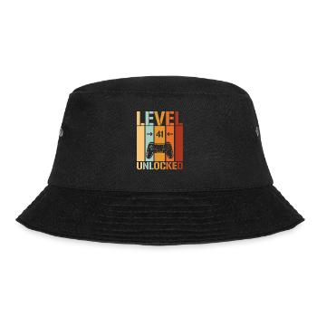 41. Geburtstag Level 41 unlocked - Bucket Hat - Schwarz - Vorne - Lela (165cm)