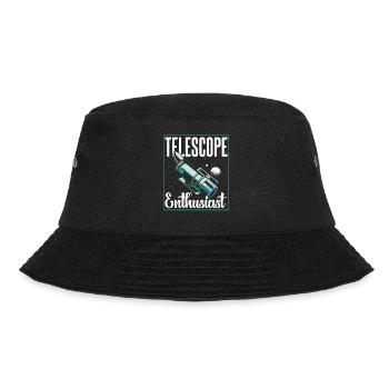 Teleskop Enthusiast Weltraum Universum Sterne - Bucket Hat - Schwarz - Vorne - Lela (165cm)