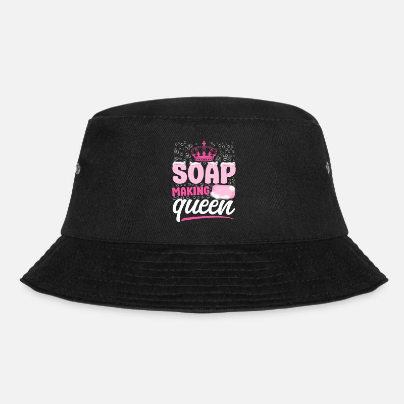 Soap Making Crafting Crown Queen - Bucket Hat - Schwarz