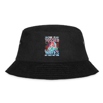 Niedliche Meerjungfrau Wellen Meer für alle - Bucket Hat - Schwarz - Vorne - Lela (165cm)