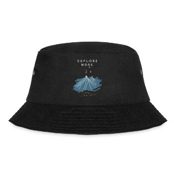 explore more - Bucket Hat - Schwarz - Vorne - Lela (165cm)