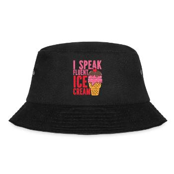 Ice Cream Cone Sundae I Speak - Bucket Hat - Schwarz - Vorne - Lela (165cm)