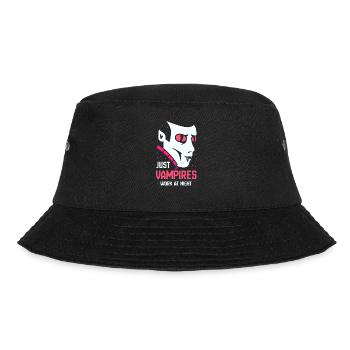 Only vampires work day shift sayings at night - Bucket Hat - black - Front - Lela (165cm)