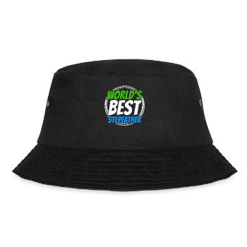Der Beste Stiefvater Der Welt Stepdad Stiefpapa - Bucket Hat - Schwarz - Vorne - Lela (165cm)