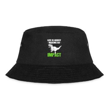 Wirkung machen Influencer Geschenk - Bucket Hat - Schwarz - Vorne - Lela (165cm)