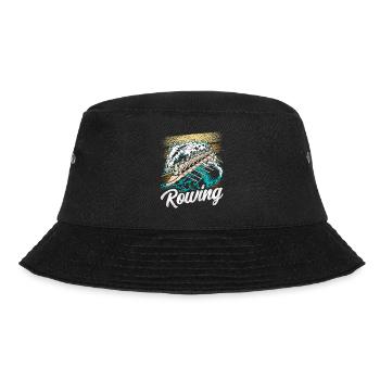Rowing Rowing Rowing Rowing Boat Rowing Rower - Bucket Hat - black - Front - Lela (165cm)