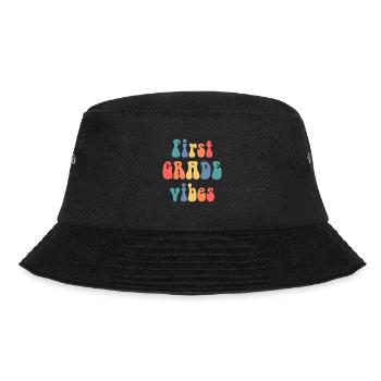 First grade vibes school graphic design - Bucket Hat - Schwarz - Vorne - Lela (165cm)