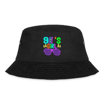 90er Party 90er Jahre - Bucket Hat - Schwarz - Vorne - Lela (165cm)