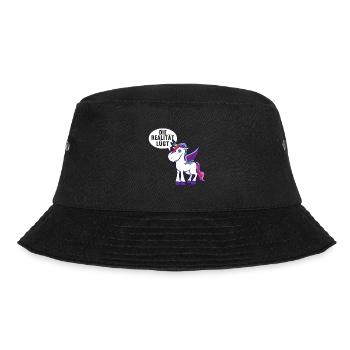 Einhorn Lustige Sprüche Sarkasmus - Bucket Hat - Schwarz - Vorne - Lela (165cm)