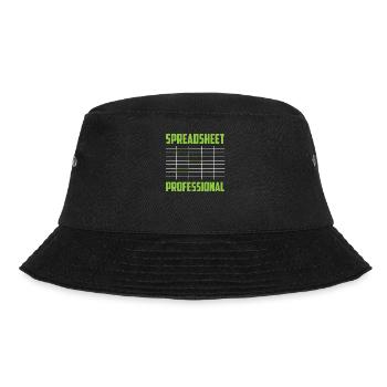 Spreadsheet Profi Arbeit Tabelle Buchhalter - Bucket Hat - Schwarz - Vorne - Lela (165cm)
