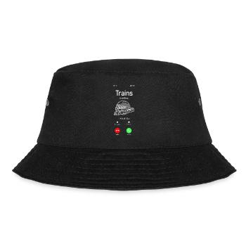 Steam Train Driver Trainspotting - Bucket Hat - Schwarz - Vorne - Lela (165cm)