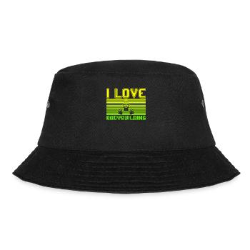I love bodybuilding - Bucket Hat - Schwarz - Vorne - Lela (165cm)