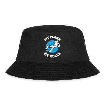 My Plane My Rules - Bucket Hat - Schwarz - Vorne - Lela (165cm)