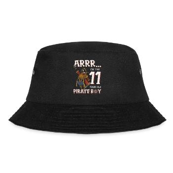 Pirate Boy 11 Jahre alter Pirat 11. Geburtstag - Bucket Hat - Schwarz - Vorne - Lela (165cm)
