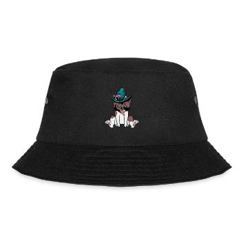 freche Katze Zauberer Magie Fantasy zaubern Kind - Bucket Hat - Schwarz - Vorne - Lela (165cm)