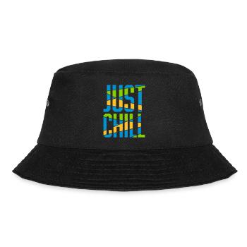 Just Chill Text Logo - Bucket Hat - Schwarz - Vorne - Lela (165cm)