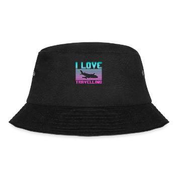 I love traveling - Bucket Hat - black - Front - Lela (165cm)