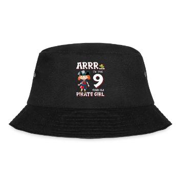 Pirate Boy 9 years old pirate 9th birthday - Bucket Hat - black - Front - Lela (165cm)