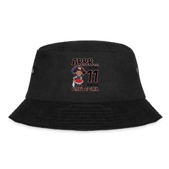 Pirate Boy 11 Jahre alter Pirat 11. Geburtstag - Bucket Hat - Schwarz - Vorne - Lela (165cm)