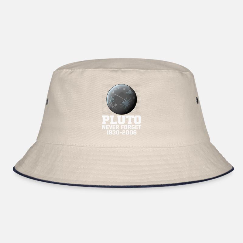 Pluto Never Forget Planet Vintage Retro Bucket Hat