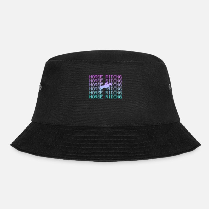 Pferde Reiten - Bucket Hat - Schwarz